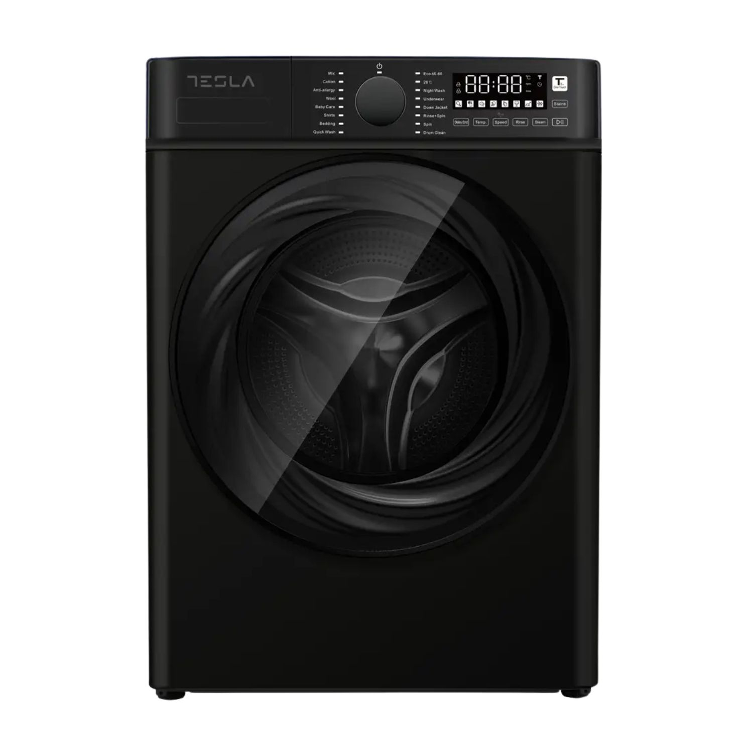 Tesla TWM81400B 8KG 1400RPM Slim Depth Black Washing Machine full image