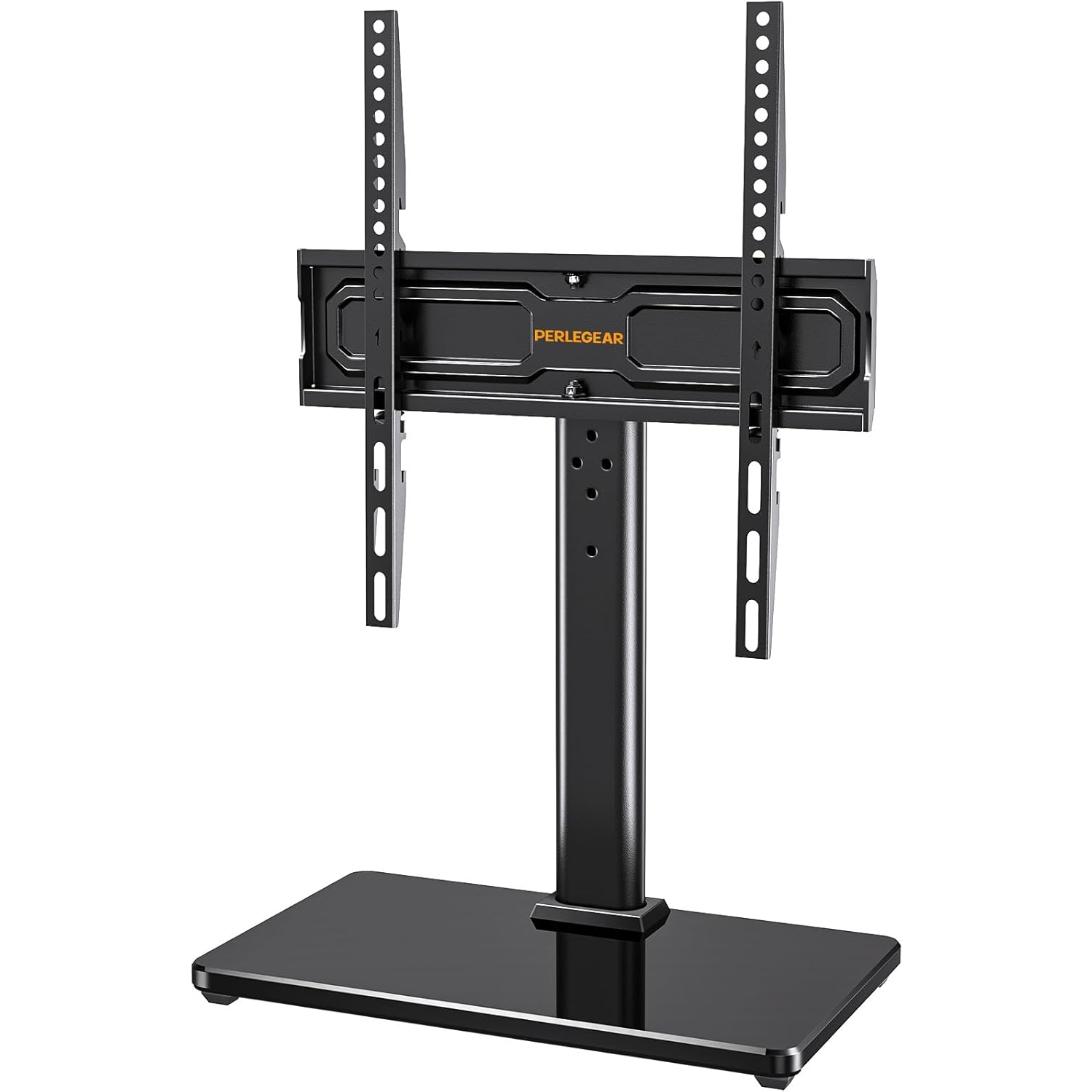 Universal TV Stand for 24-60 inch TVs up to 45kg, Swivel and Height Adjustable Table Top TV Stands, TV Mount Stand with Tempered Glass Base, Pedestal TV Stand with Bracket Max VESA 400x400mm full image