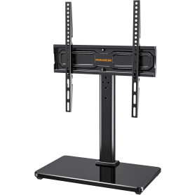 Universal TV Stand for 24-60 inch TVs up to 45kg, Swivel and Height Adjustable Table Top TV Stands, TV Mount Stand with Tempered Glass Base, Pedestal TV Stand with Bracket Max VESA 400x400mm