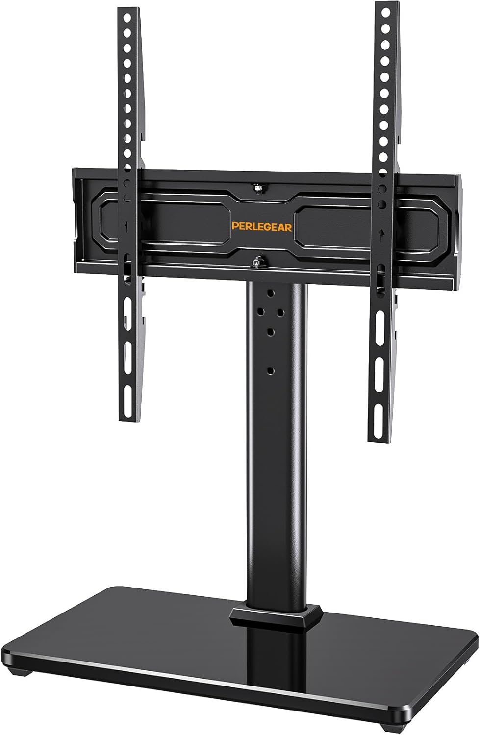 Universal TV Stand for 24-60 inch TVs up to 45kg, Swivel and Height Adjustable Table Top TV Stands, TV Mount Stand with Tempered Glass Base, Pedestal TV Stand with Bracket Max VESA 400x400mm thumbnail image